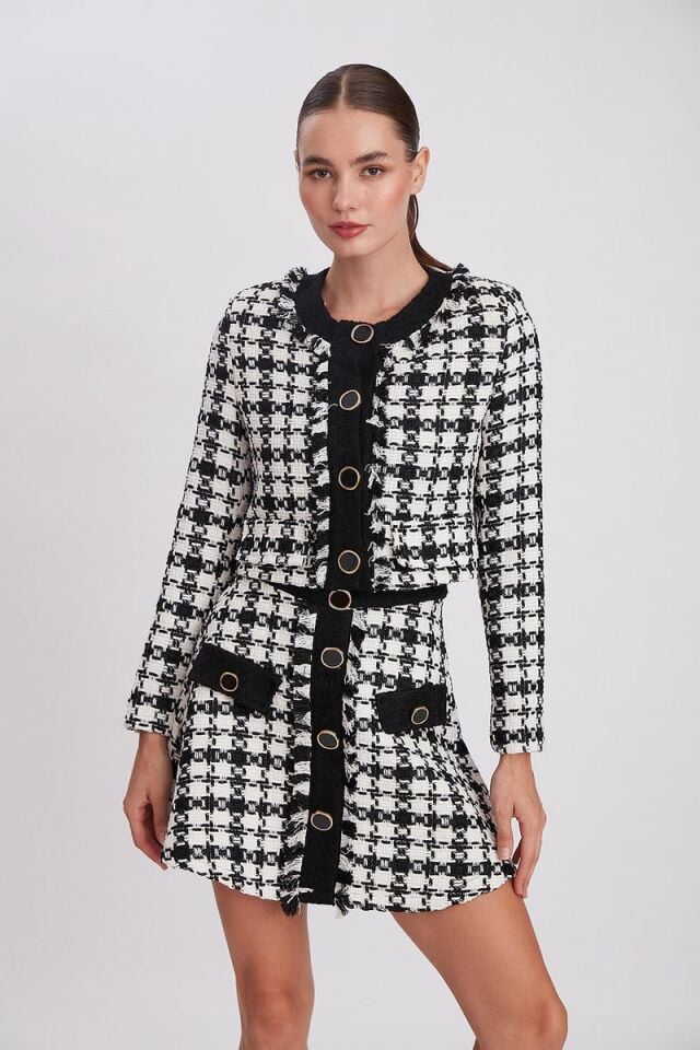 ETEK CEKET TAKIM (SİYAH - BEYAZ)