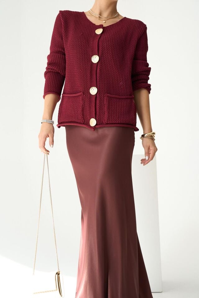 Büyük Düğmeli Hırka