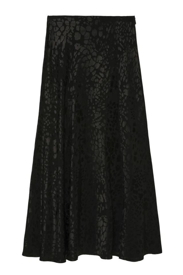 LEOPAR DESENLİ SATEN ETEK